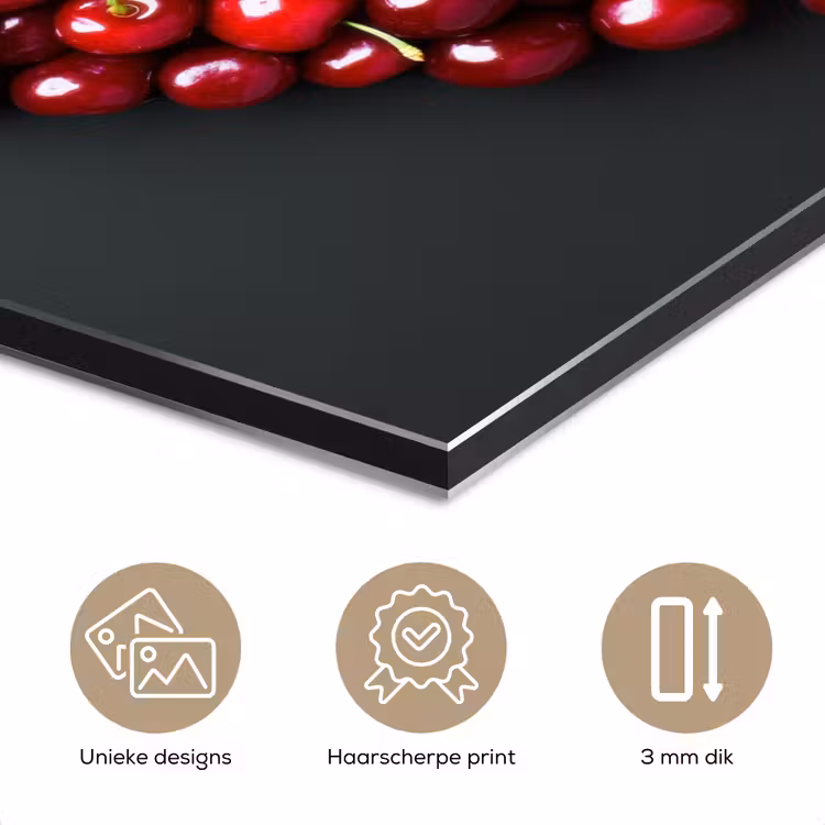 Kersen - Hart - Rood - Zwart aluminium wit klein -closeup_NL