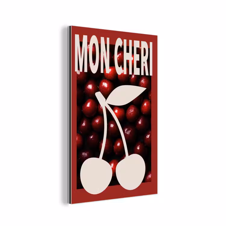 Kersen - Illustratie - Rood aluminium wit klein -3d