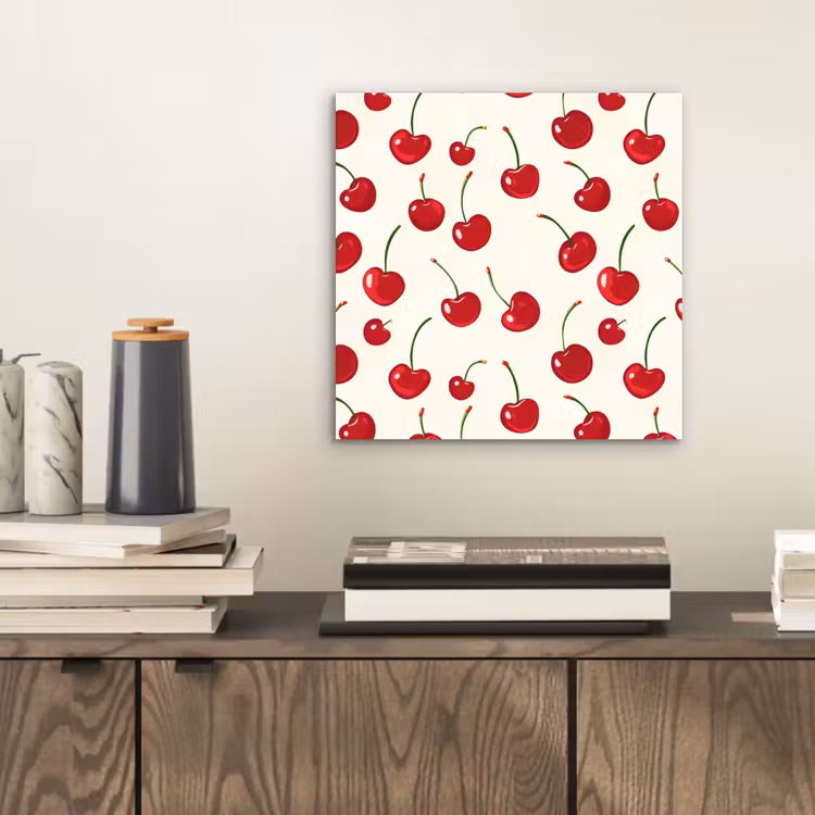 Kersen - Minimalistisch - Rood aluminium wit klein 46 -sfeer1
