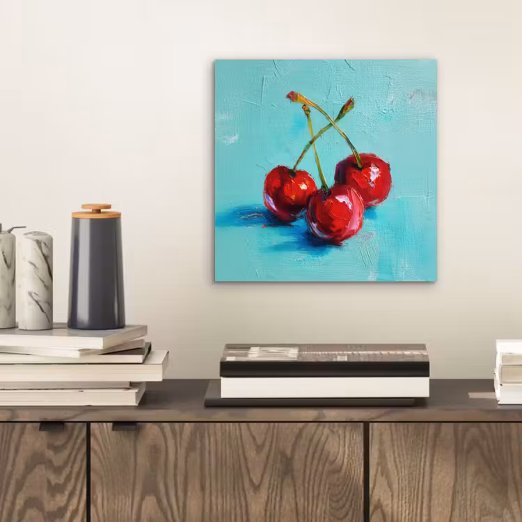 Kersen - Rood - Drie - Geverfd aluminium wit klein -sfeer1
