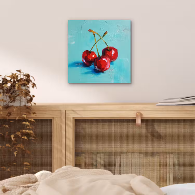 Kersen - Rood - Drie - Geverfd aluminium wit klein -sfeer3