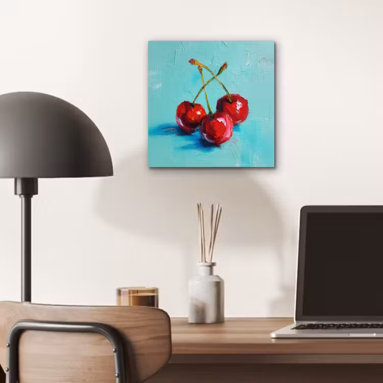 Kersen - Rood - Drie - Geverfd aluminium wit klein -sfeer5