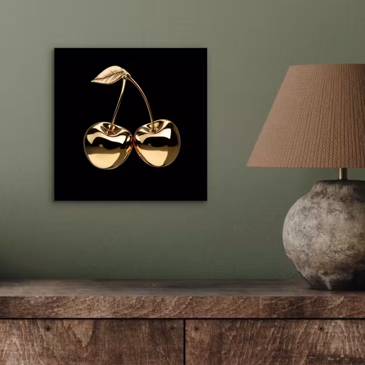 Kersen - Zwart - Goud - Chrome aluminium wit klein -sfeer2