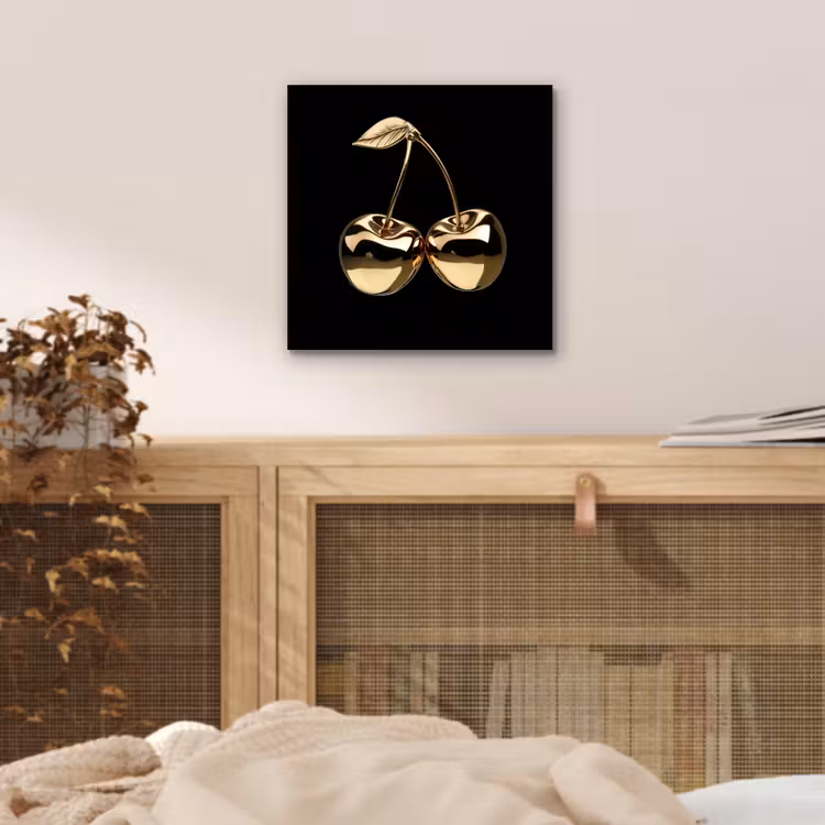 Kersen - Zwart - Goud - Chrome aluminium wit klein -sfeer3