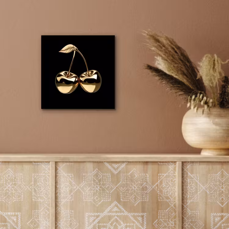 Kersen - Zwart - Goud - Chrome aluminium wit klein -sfeer4