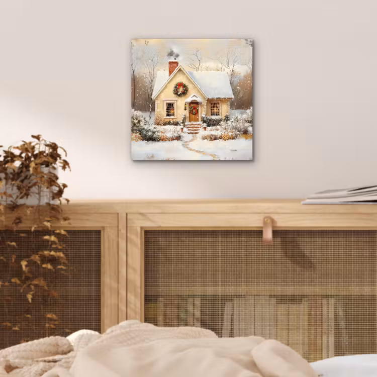 Kerst - Huis - Winter - Sneeuw aluminium wit klein -sfeer3