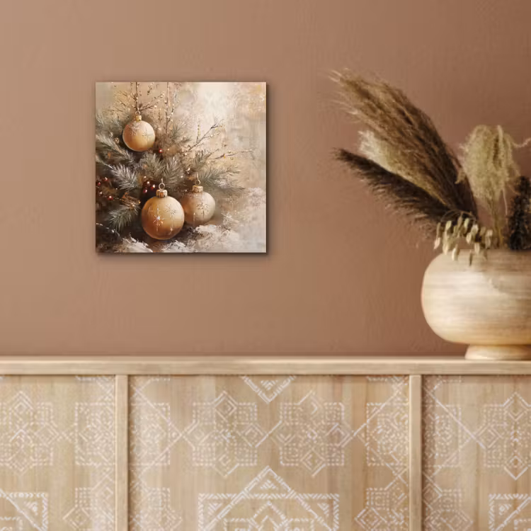 Kerst - Kerstballen - Beige - Goud aluminium wit klein -sfeer4