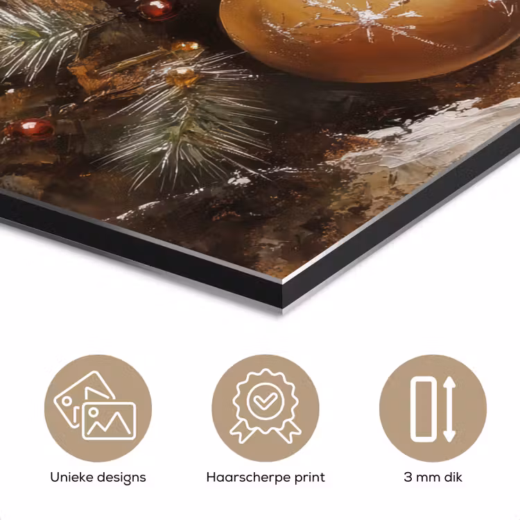 Kerst - Kerstballen - Beige - Goud aluminium wit klein -closeup_NL