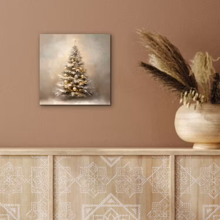 Kerst - kerstboom - Sneeuw - Art aluminium wit klein -sfeer4