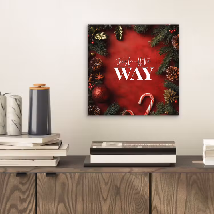Kerst - Quote - Rood - Kerstballen aluminium wit klein -sfeer1