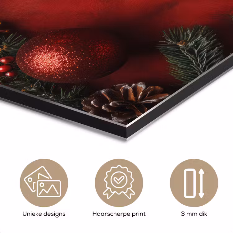 Kerst - Quote - Rood - Kerstballen aluminium wit klein -closeup_NL