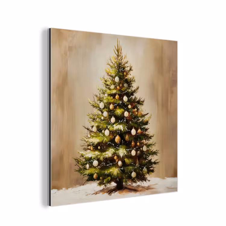 Kerst - Sfeer - Groen aluminium wit klein -3d