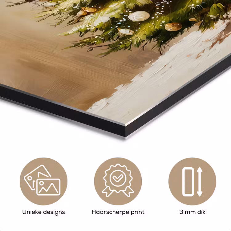 Kerst - Sfeer - Groen aluminium wit klein -closeup_NL