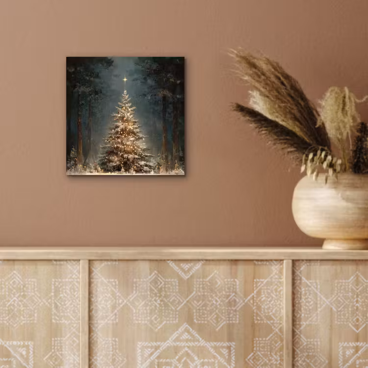 Kerstboom - Bos - Sneeuw - meerkleurig aluminium wit klein -sfeer4