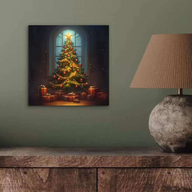 Kerstboom - Cadeau - Kerst - Winter aluminium wit klein -sfeer2