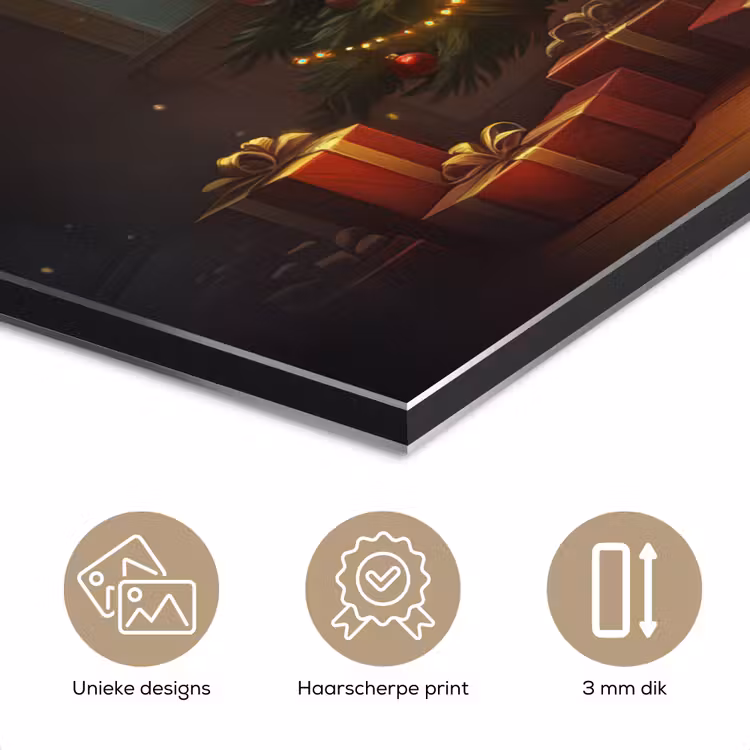 Kerstboom - Cadeau - Kerst - Winter aluminium wit klein -closeup_NL