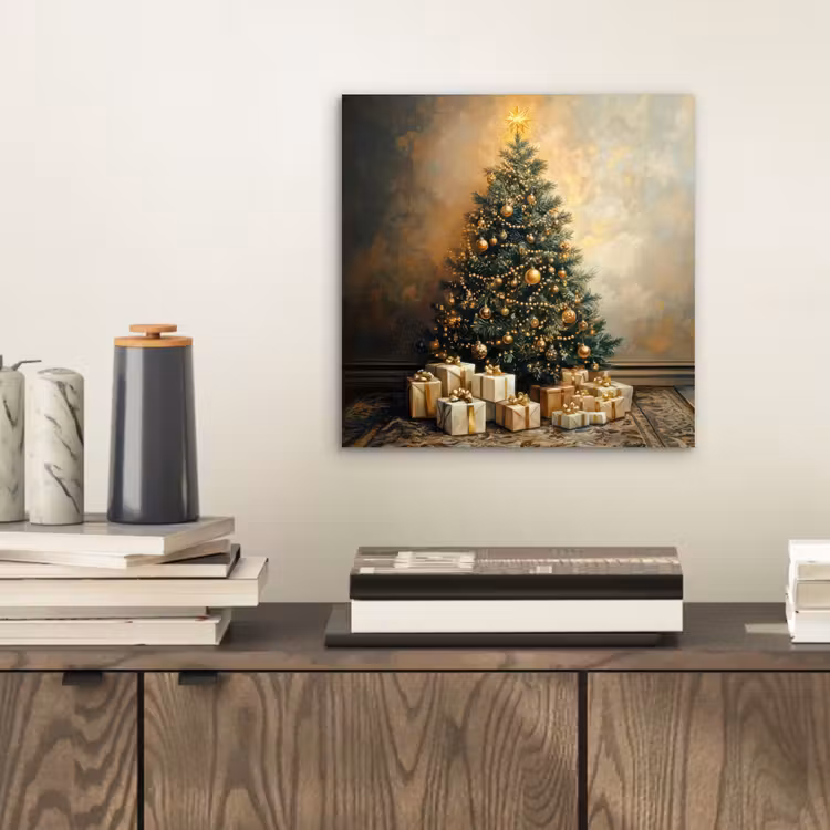 Kerstboom - Cadeaus - Goud aluminium wit klein -sfeer1