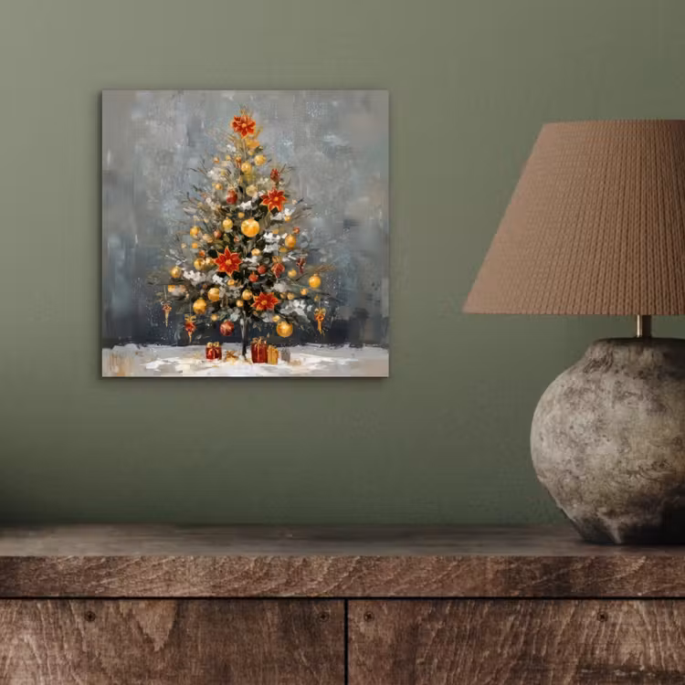 Kerstboom - Cadeaus - Rood - Goud aluminium wit klein -sfeer2