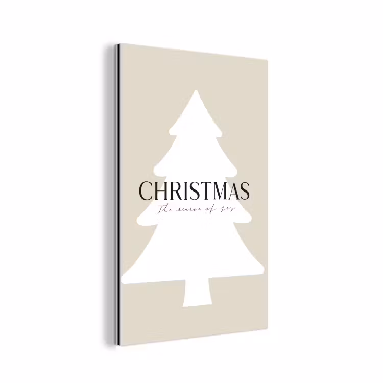 Kerstboom - Japandi - Christmas - Beige aluminium wit klein -3d