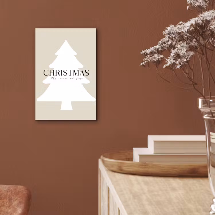 Kerstboom - Japandi - Christmas - Beige aluminium wit klein -sfeer4