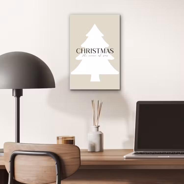 Kerstboom - Japandi - Christmas - Beige aluminium wit klein -sfeer5