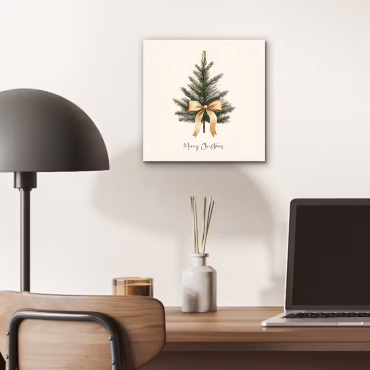 Kerstboom - Kerst - Merry Christmas - Beige aluminium wit klein -sfeer5