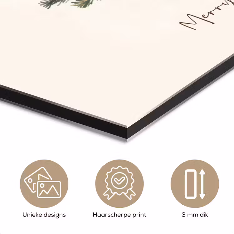 Kerstboom - Kerst - Merry Christmas - Beige aluminium wit klein -closeup_NL