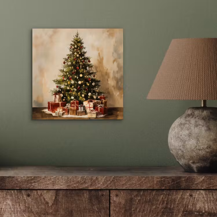 Kerstboom - Versierd - Kleurrijk aluminium wit klein -sfeer2