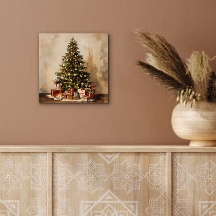 Kerstboom - Versierd - Kleurrijk aluminium wit klein -sfeer4