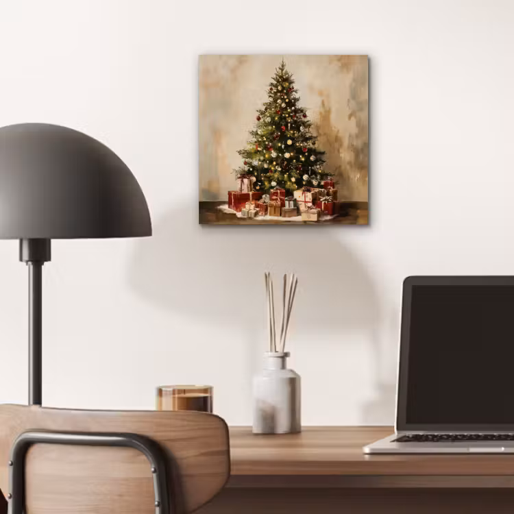 Kerstboom - Versierd - Kleurrijk aluminium wit klein -sfeer5