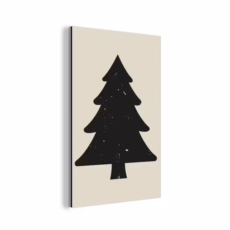 Kerstboom - Zwarte kerstboom - Boom - Japandi aluminium wit klein -3d