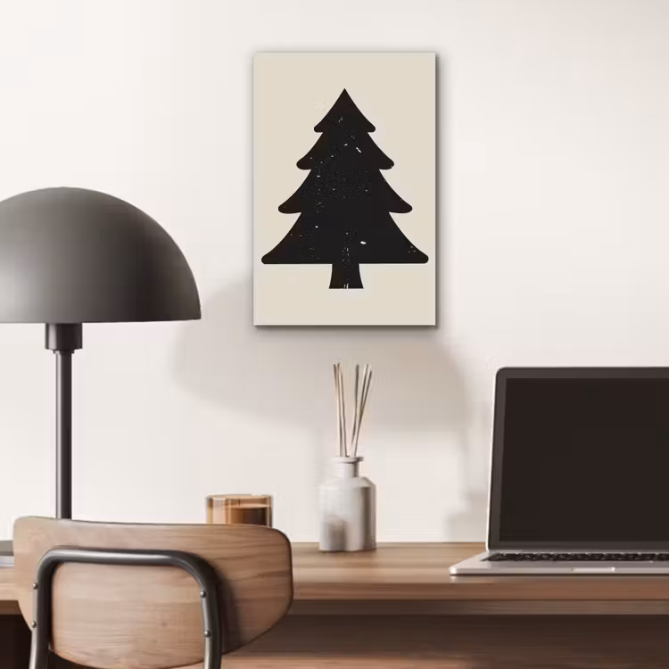 Kerstboom - Zwarte kerstboom - Boom - Japandi aluminium wit klein -sfeer5