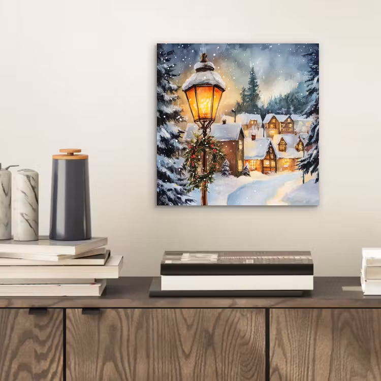 Kerstdorp - Huizen - Sneeuw - Kerst aluminium wit klein -sfeer1