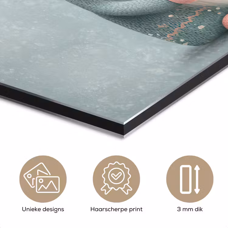 Kerstgnome - Cadeau - Groen aluminium wit klein -closeup_NL