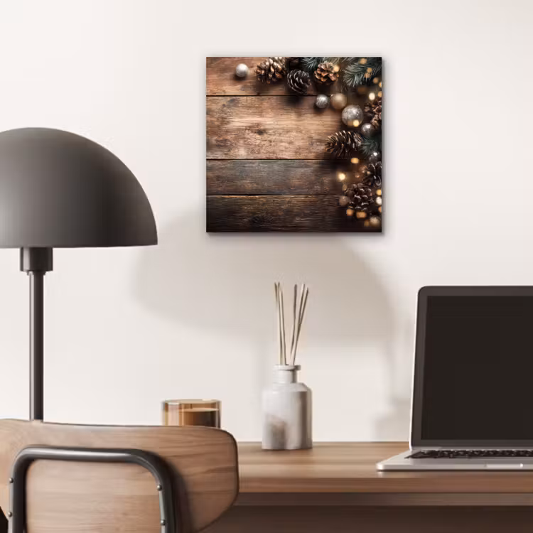Kersthoekdecoratie - Dennenappels - Lichtjes aluminium wit klein -sfeer5