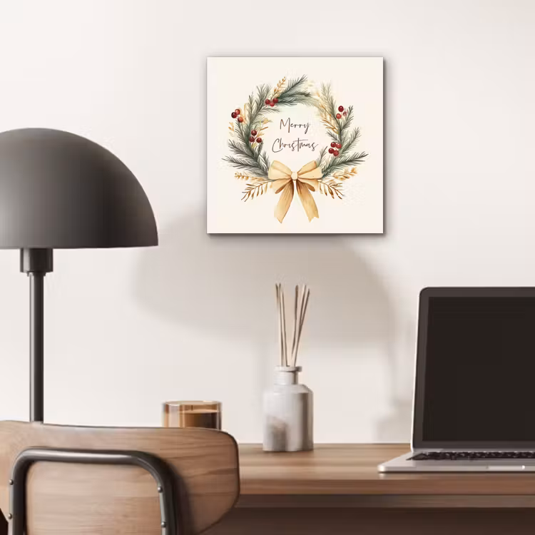 Kerstkrans - Kerst - Goud - Beige aluminium wit klein -sfeer5