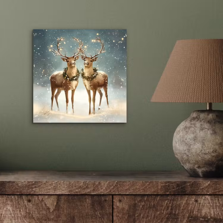 Kerstmagie - Winterwoud - Rendier aluminium wit klein -sfeer2