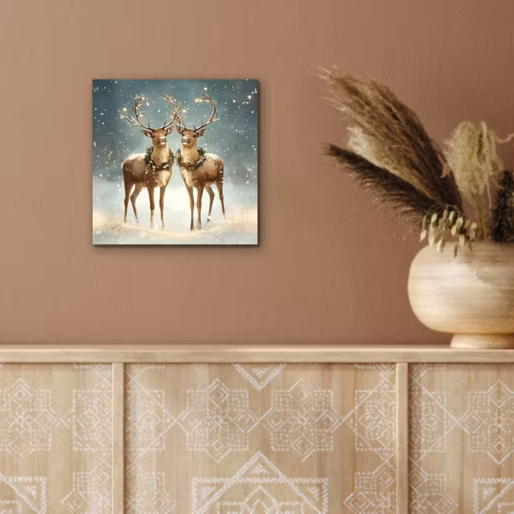 Kerstmagie - Winterwoud - Rendier aluminium wit klein -sfeer4