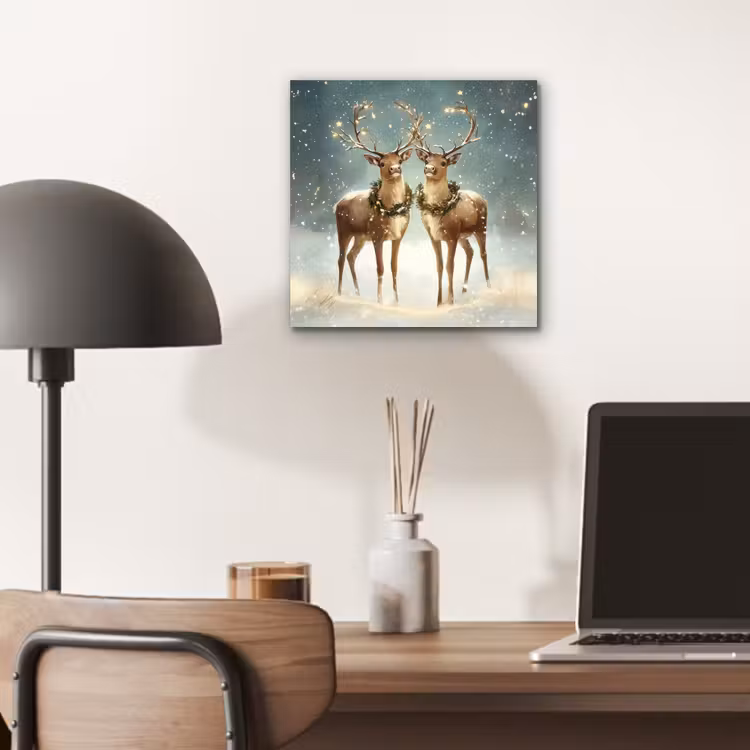Kerstmagie - Winterwoud - Rendier aluminium wit klein -sfeer5