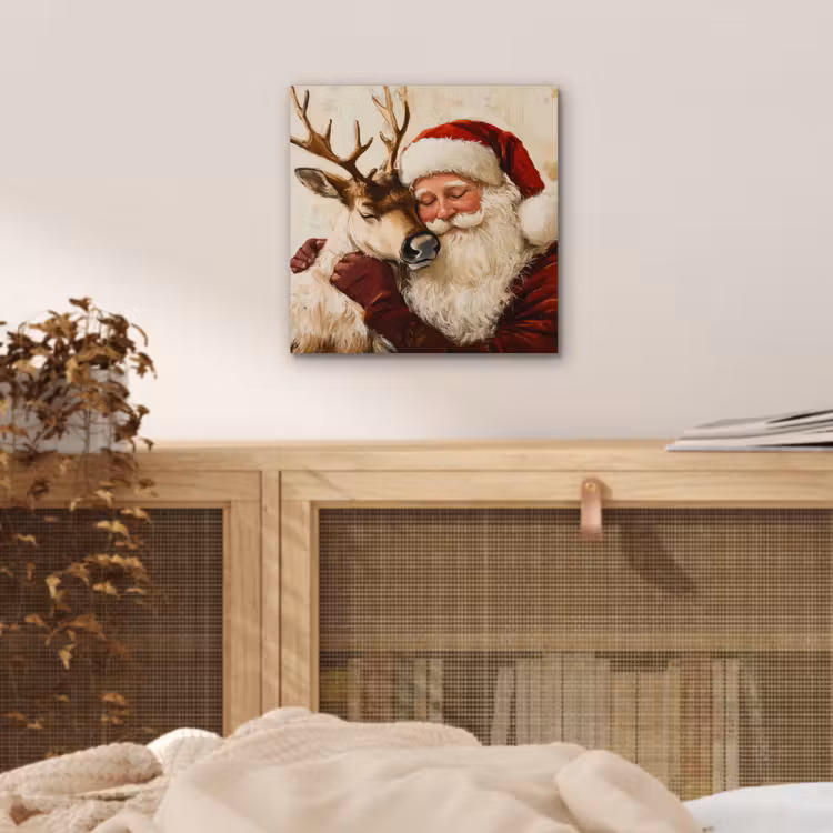 Kerstman - Rendier - Kerst - Christmas aluminium wit klein -sfeer3