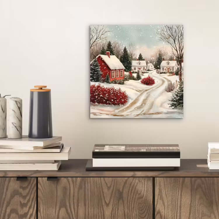 Kerstsfeer - Landelijk - Rood aluminium wit klein -sfeer1