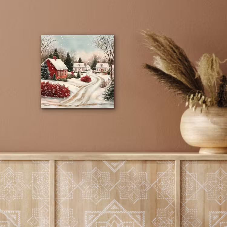Kerstsfeer - Landelijk - Rood aluminium wit klein -sfeer4