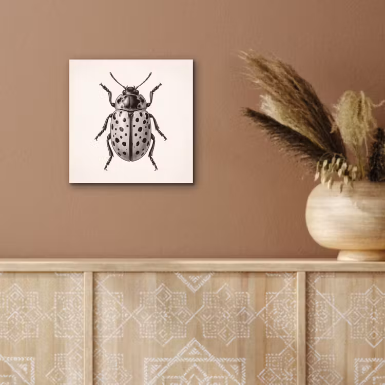 Kever - Insect - Vintage aluminium wit klein -sfeer4