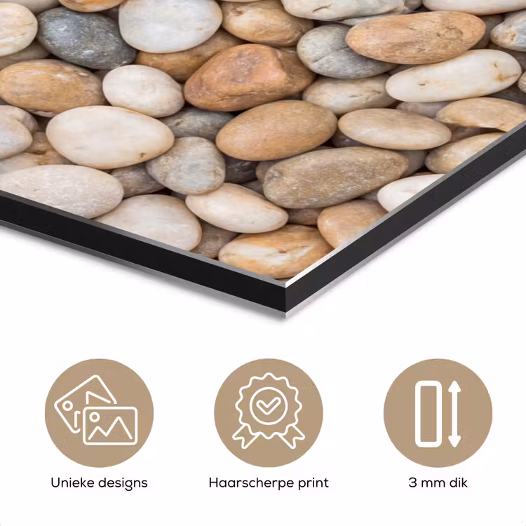 Kiezelstenen - Natuur - Textuur - Beige - Grijs aluminium wit klein -closeup_NL