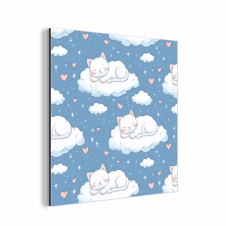 Kitten - Wolken - Blauw aluminium wit klein 46 -3d