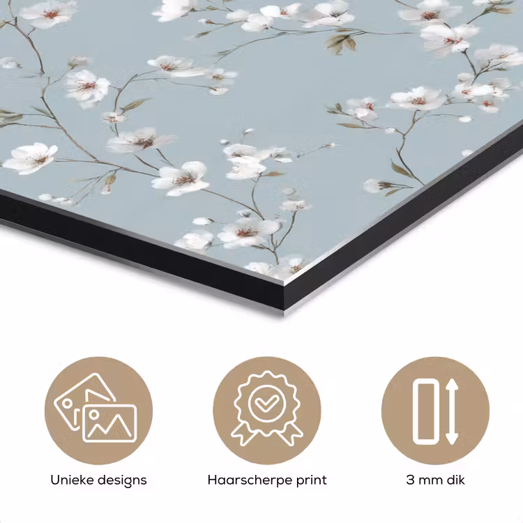 Klassiek - Bloemen - Blauw aluminium wit klein 46 -closeup_NL