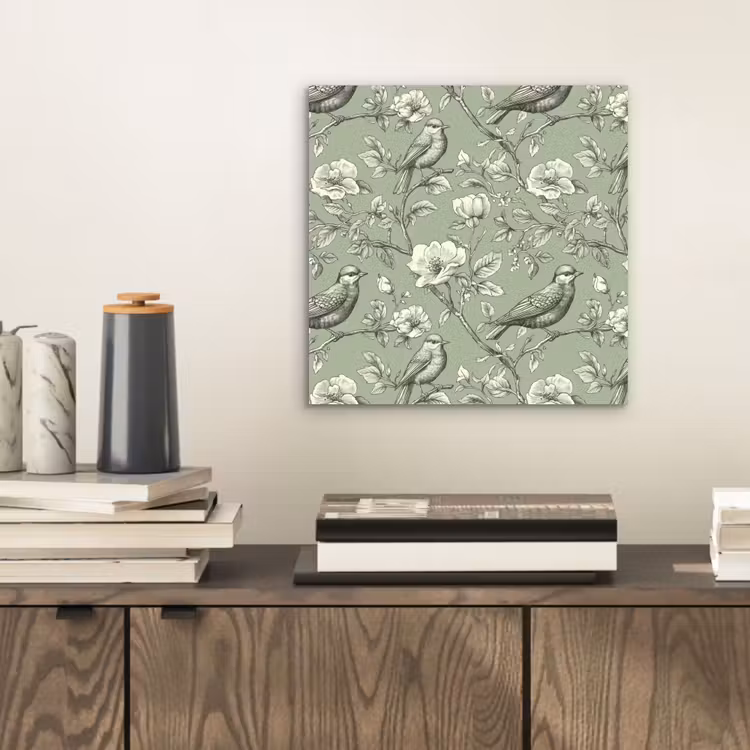 Klassiek - Botanisch - Groen aluminium wit klein 46 -sfeer1