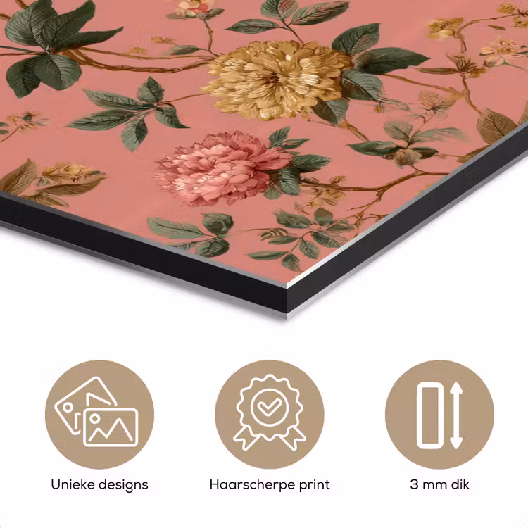Klassiek - Botanisch - Roze aluminium wit klein 46 -closeup_NL