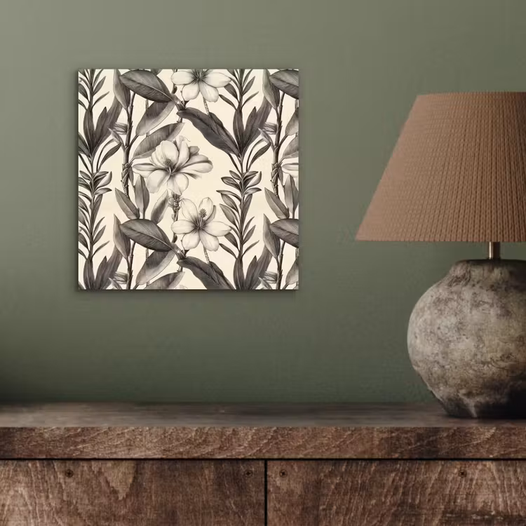 Klassiek - Botanisch - Zwart - Beige aluminium wit klein 46 -sfeer2