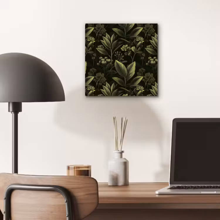 Klassiek - Donker - Botanisch - Planten aluminium wit klein 46 -sfeer5